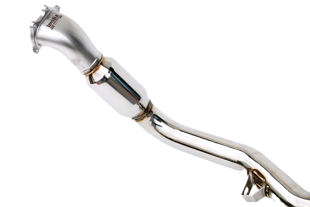 Invidia 02-07 WRX/STi Polished Divorced Waste Gate Downpipe with High Flow Cat