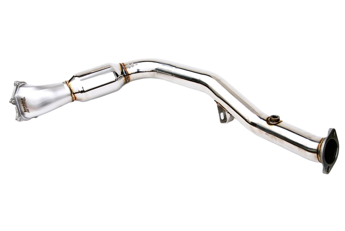 Invidia 02-07 WRX/STi Polished Divorced Waste Gate Downpipe with High Flow Cat