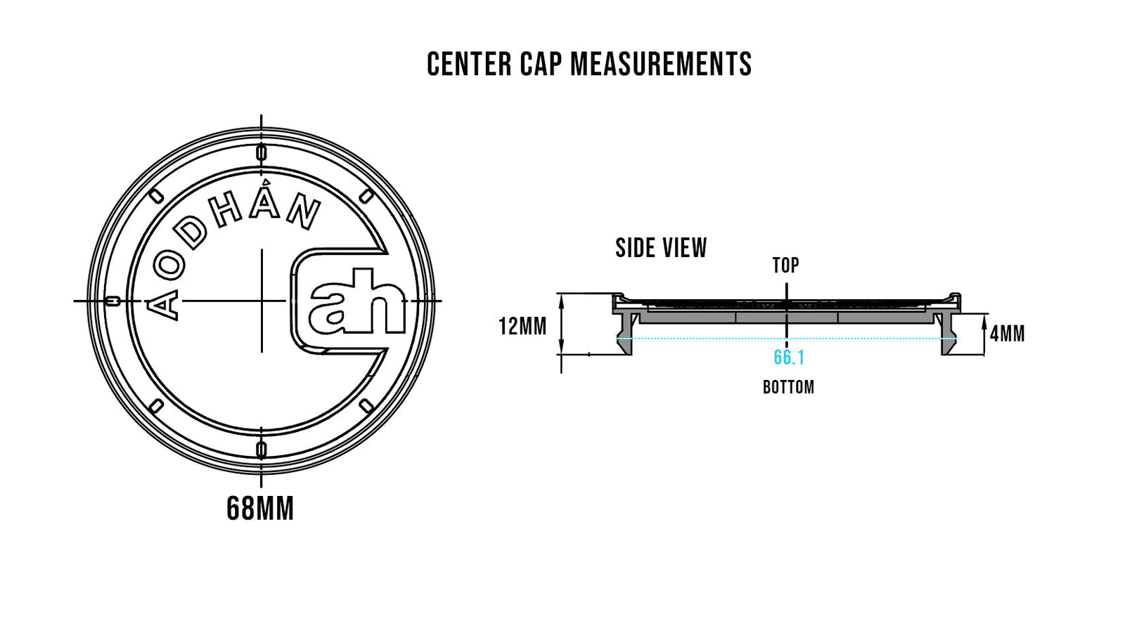 Center Cap Fits DS Series