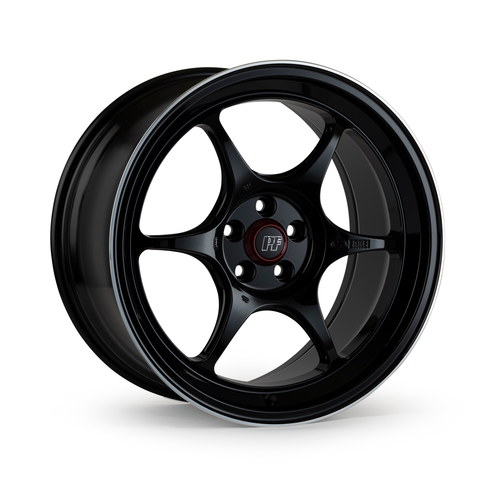 Enkei PF06 17x8.5 4x100 30mm Offset 75mm Bore Black Machined Wheel