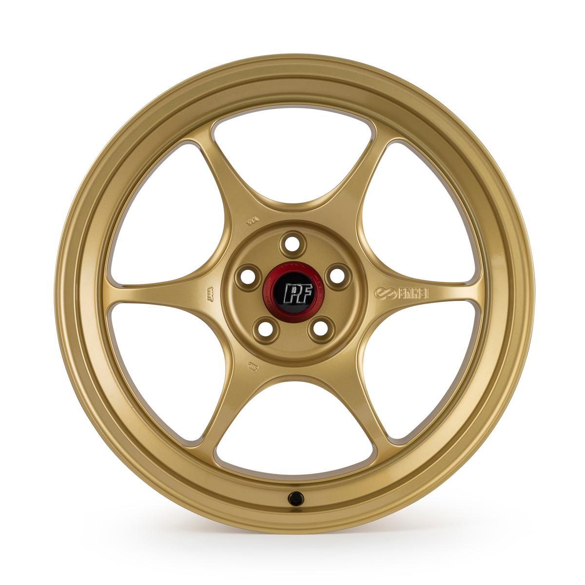 Enkei PF06 18x9in 5x120 BP 42mm Offset 72.5mm Bore Gold Wheel