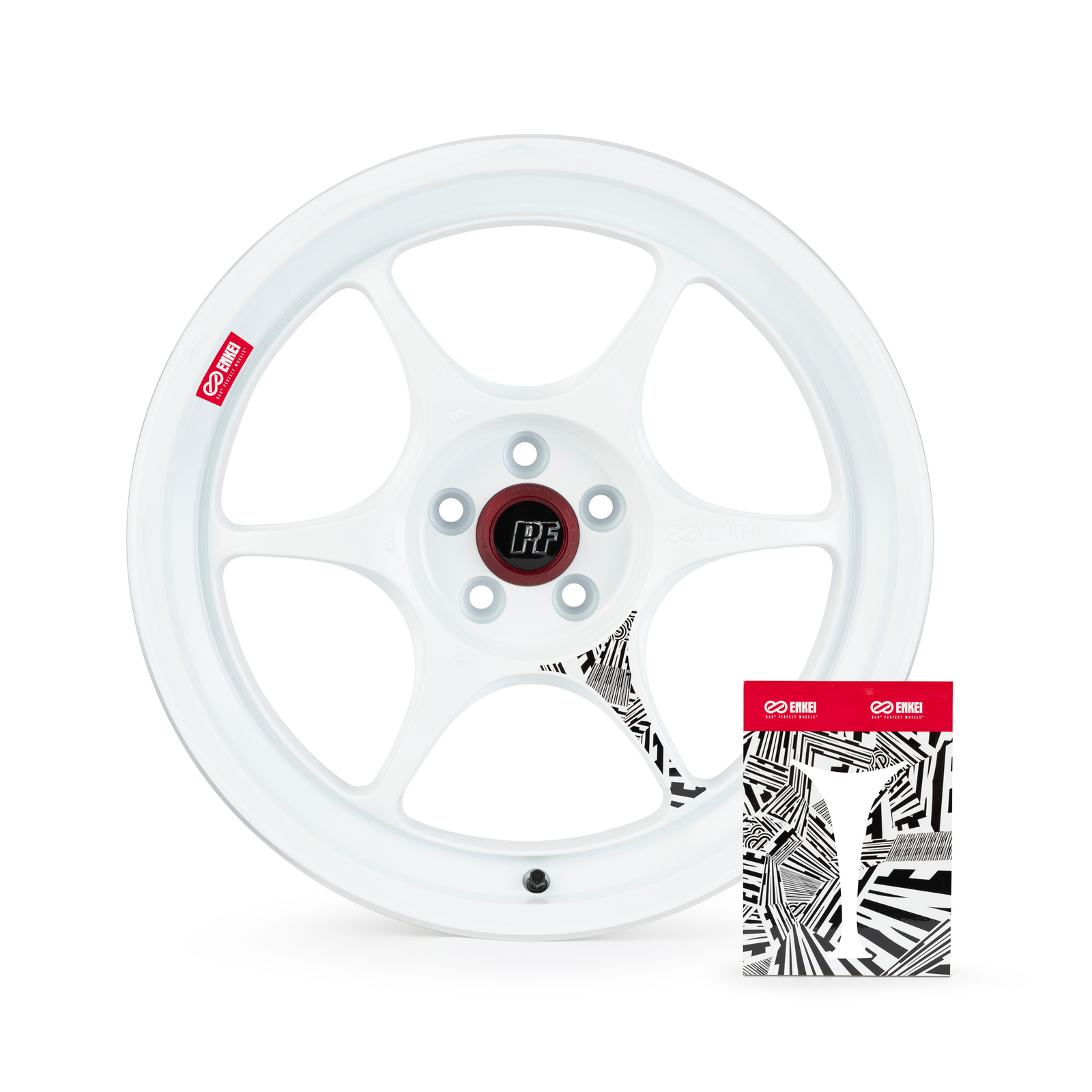 Enkei PF06 16x8 / +30 Offset / 5x114.3 / 75 CB - White Machined