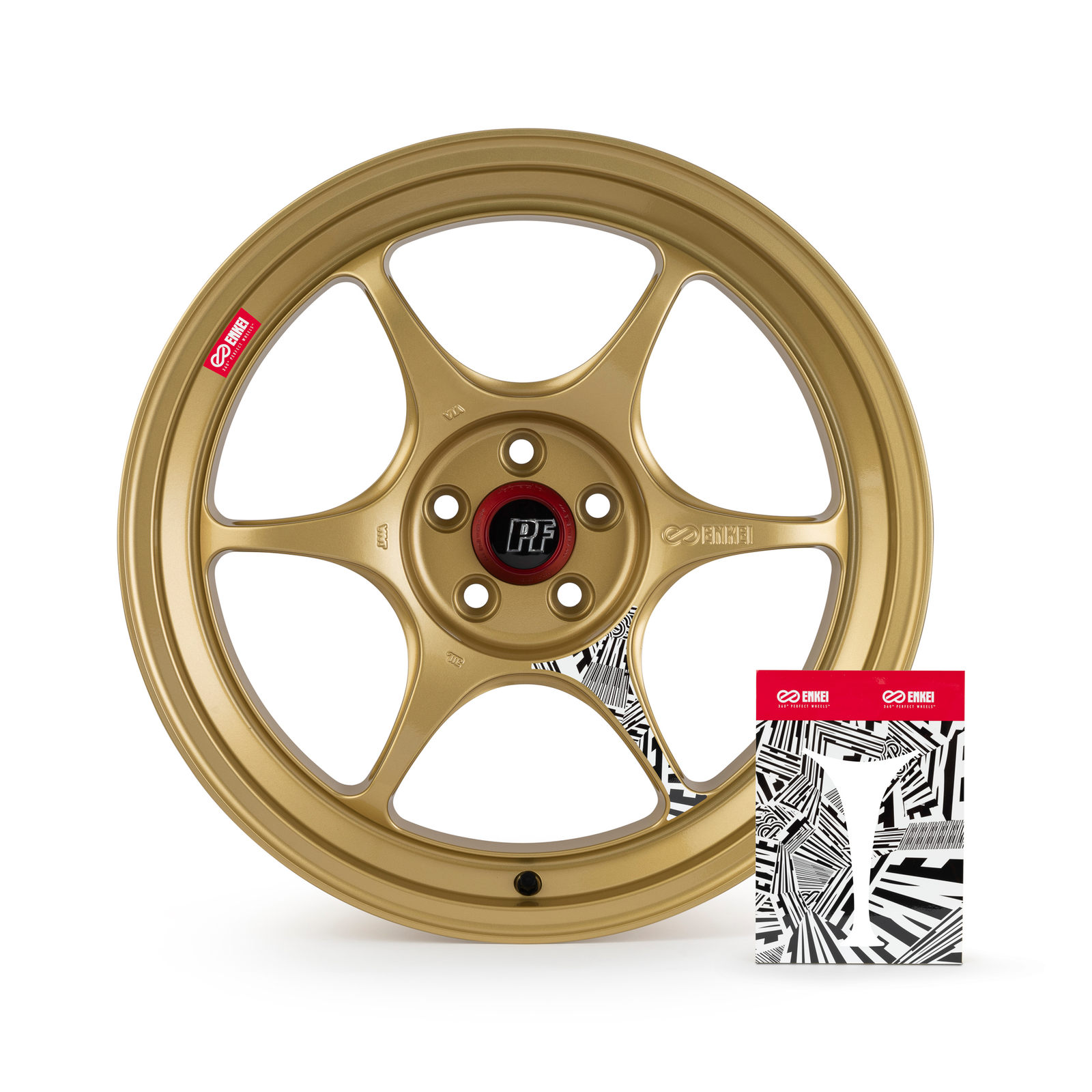 Enkei PF06 18x7.5 5x100 48 Offset 75mm Bore Gold Wheel