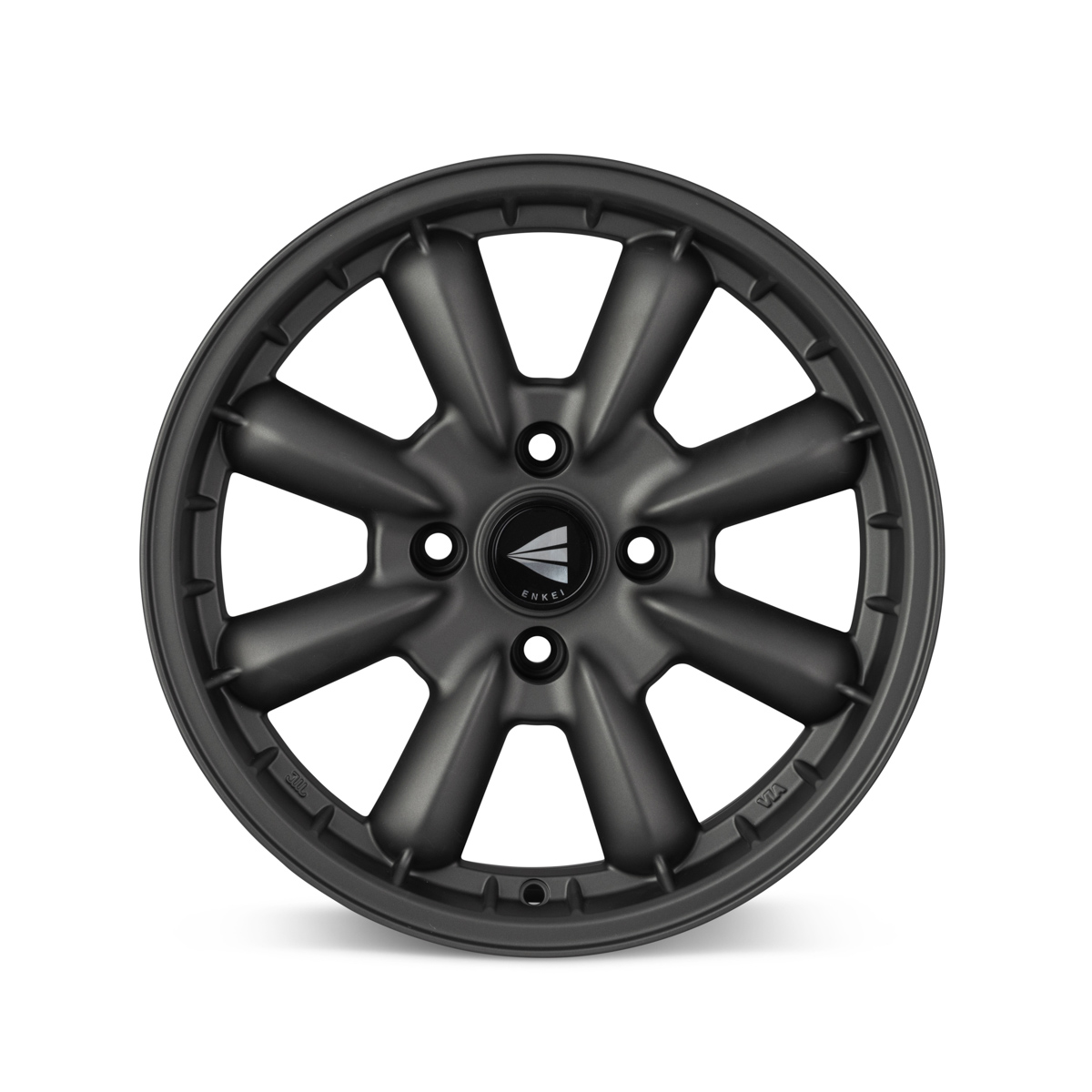 Enkei Compe 16x7 25mm Offset 4x100 Bolt Pattern 72.6mm Bore Dia Matte Gunmetal Wheel