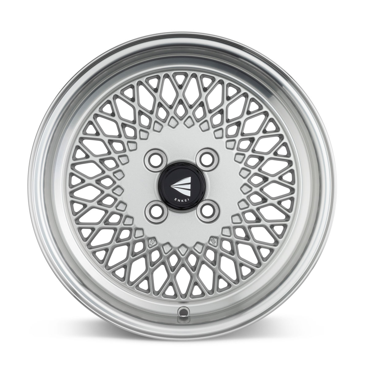 Enkei92 Classic Line 15x8 25mm Offset 4x100 Bolt Pattern Silver Wheel