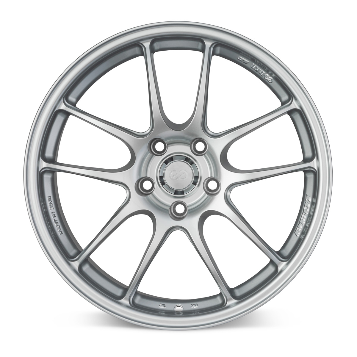 Enkei PF01SS 17x9 5x114.3 60mm Offset 75mm Bore Diameter Silver Wheel