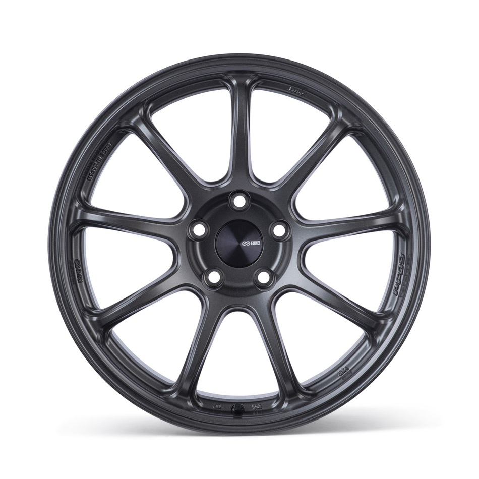 Enkei PF09 18x9 5x100 42mm Offset 75mm Bore Matte Gunmetal Wheel