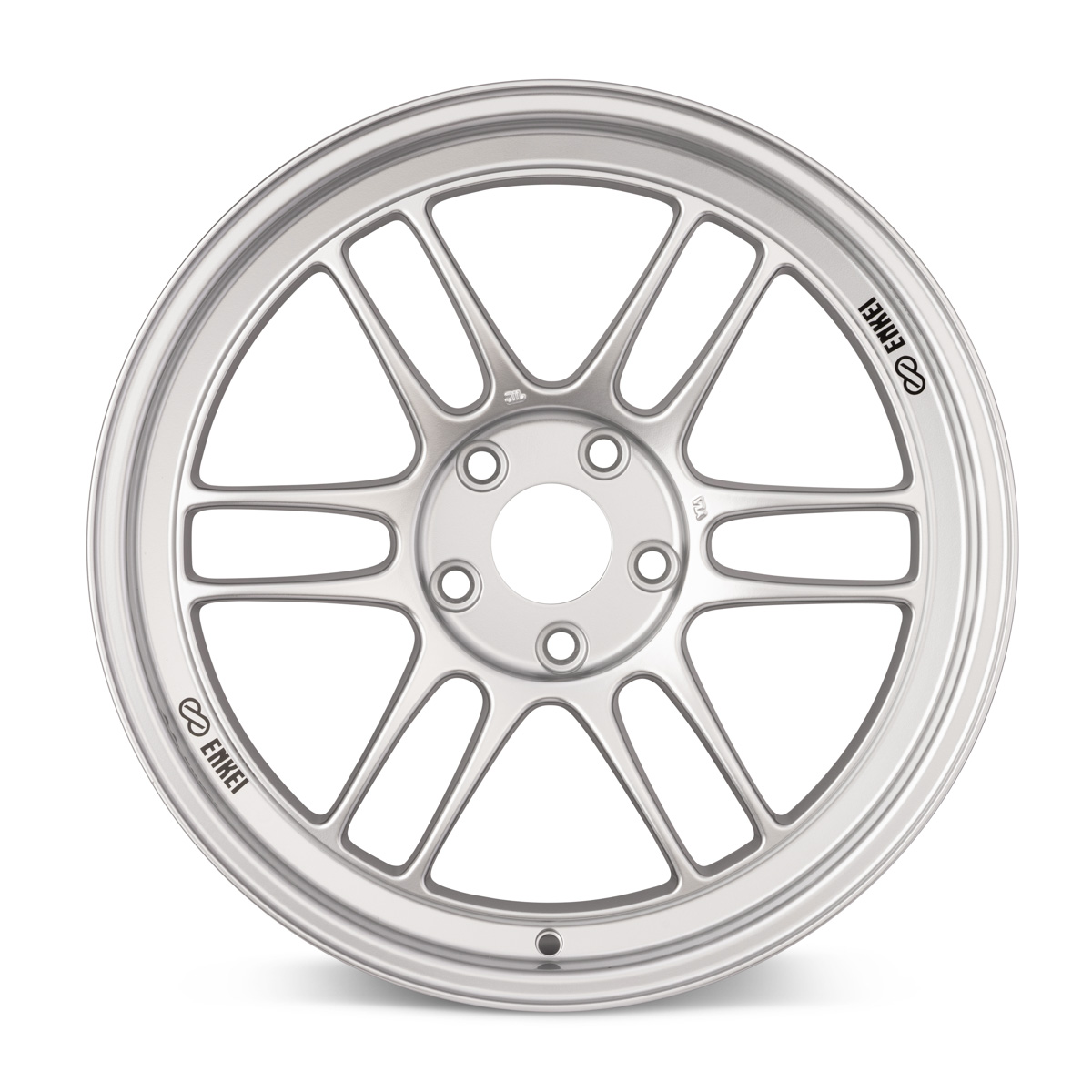 Enkei RPF1 17x9.5 5x114.3 38mm Offset 73mm Bore Silver Wheel Evo 8 & 9  *Requires Spacer*