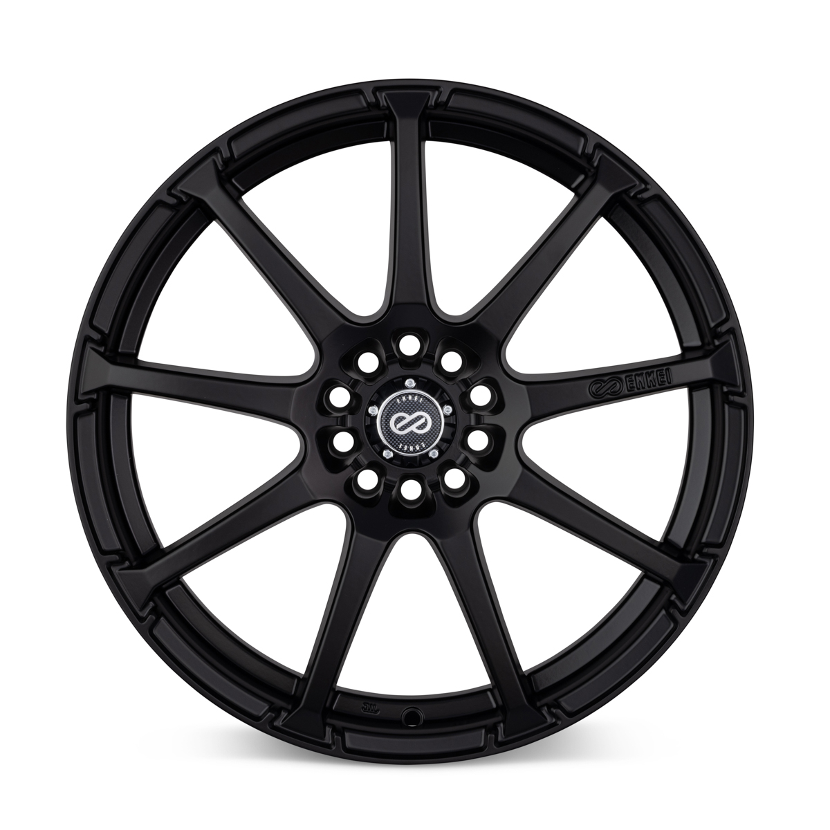 Enkei EDR9 17x8 5x112/114.3 45mm Offset 72.6 Bore Dia Matte Black Wheel