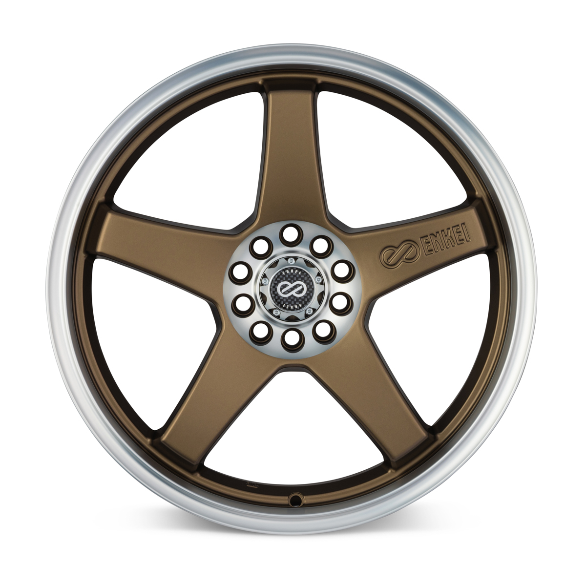 Enkei EV5 18x7.5 5x100/114.3 38mm Offset 72.6 Bolt Diameter Matte Bronze w/ Machined Lip Wheel