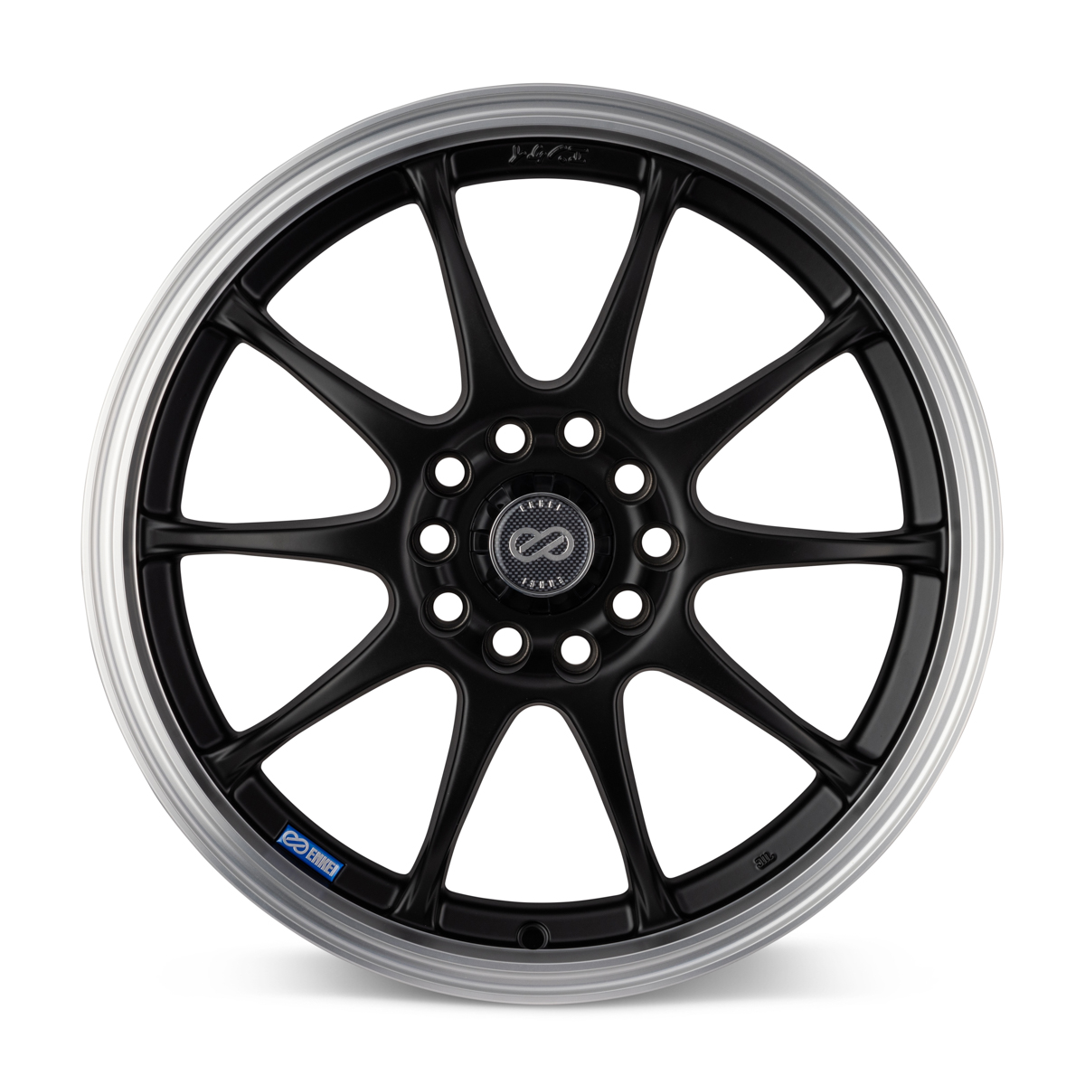 Enkei J10 15x6.5 5x100/114.3 38mm Offset 72.62mm Bore Dia Matte Black w/ Machined Lip Wheel