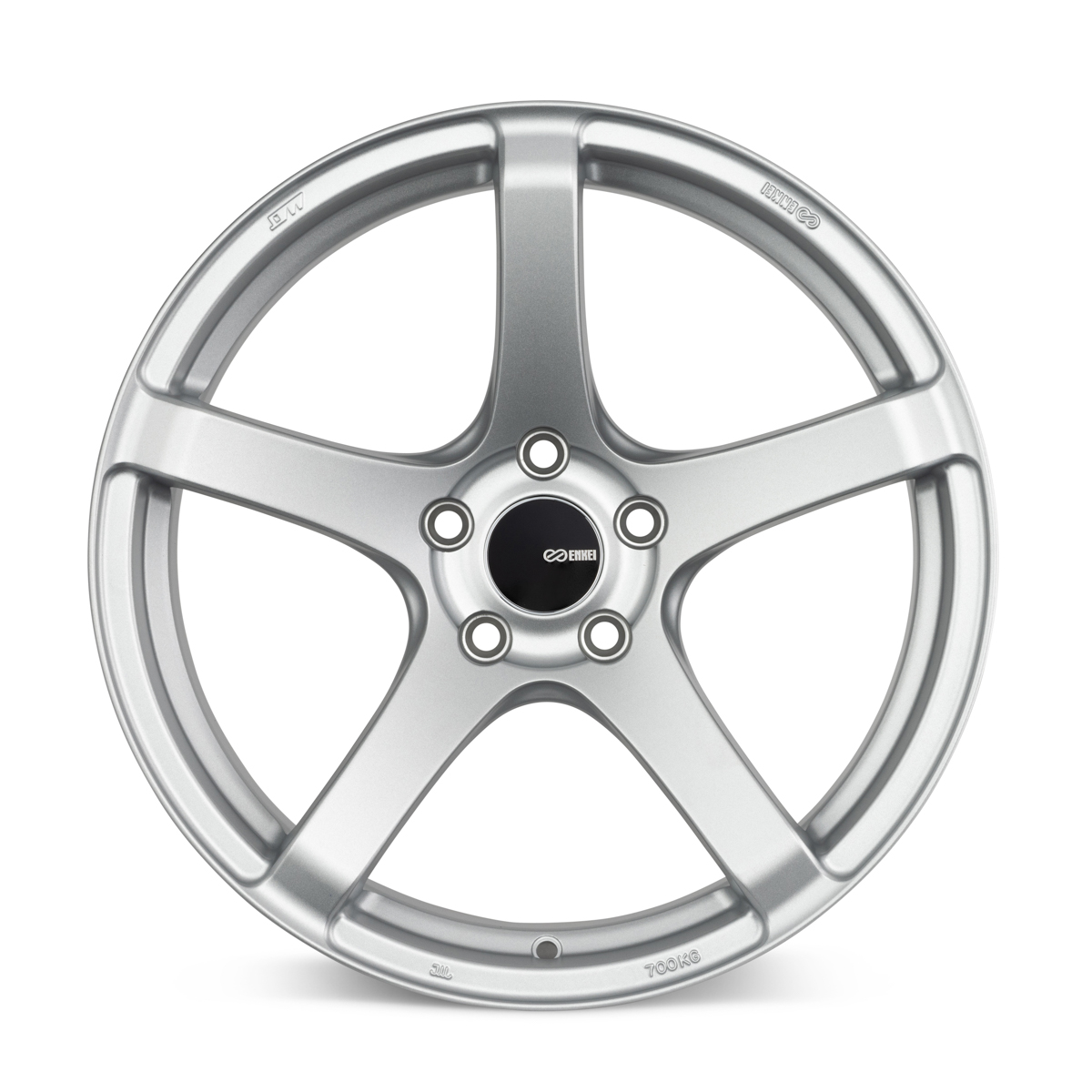 Enkei Kojin 18x9.5 45mm Offset 5x100 Bolt Pattern 72.6mm Bore Dia Matte Silver Wheel