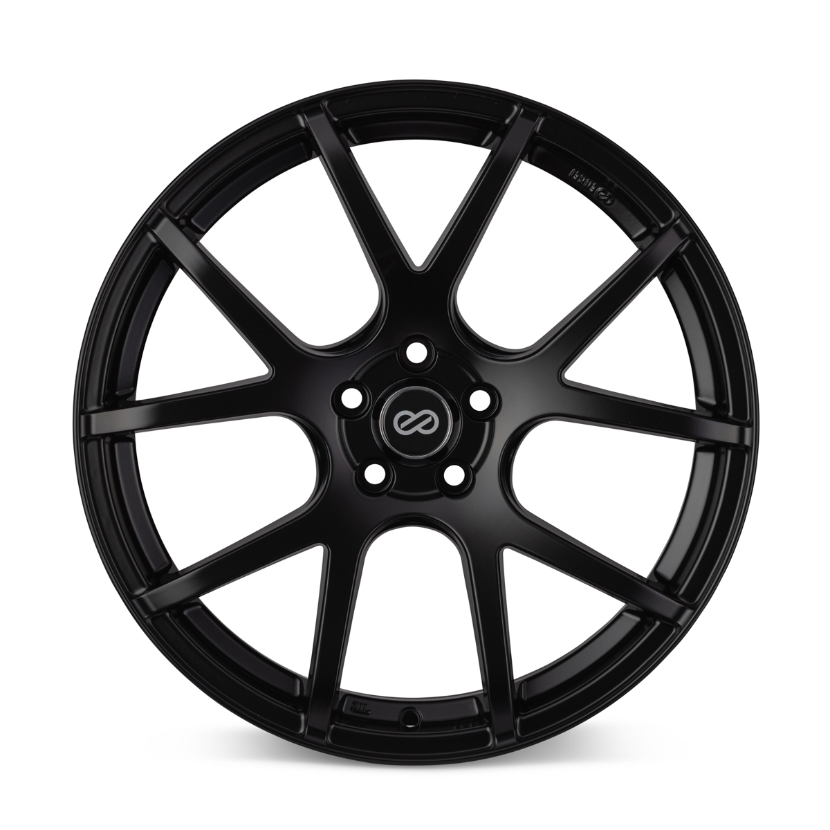 Enkei M52 17x7.5 45mm Offset 5x100 Bolt Pattern 72.6mm Bore Dia Matte Black Wheel