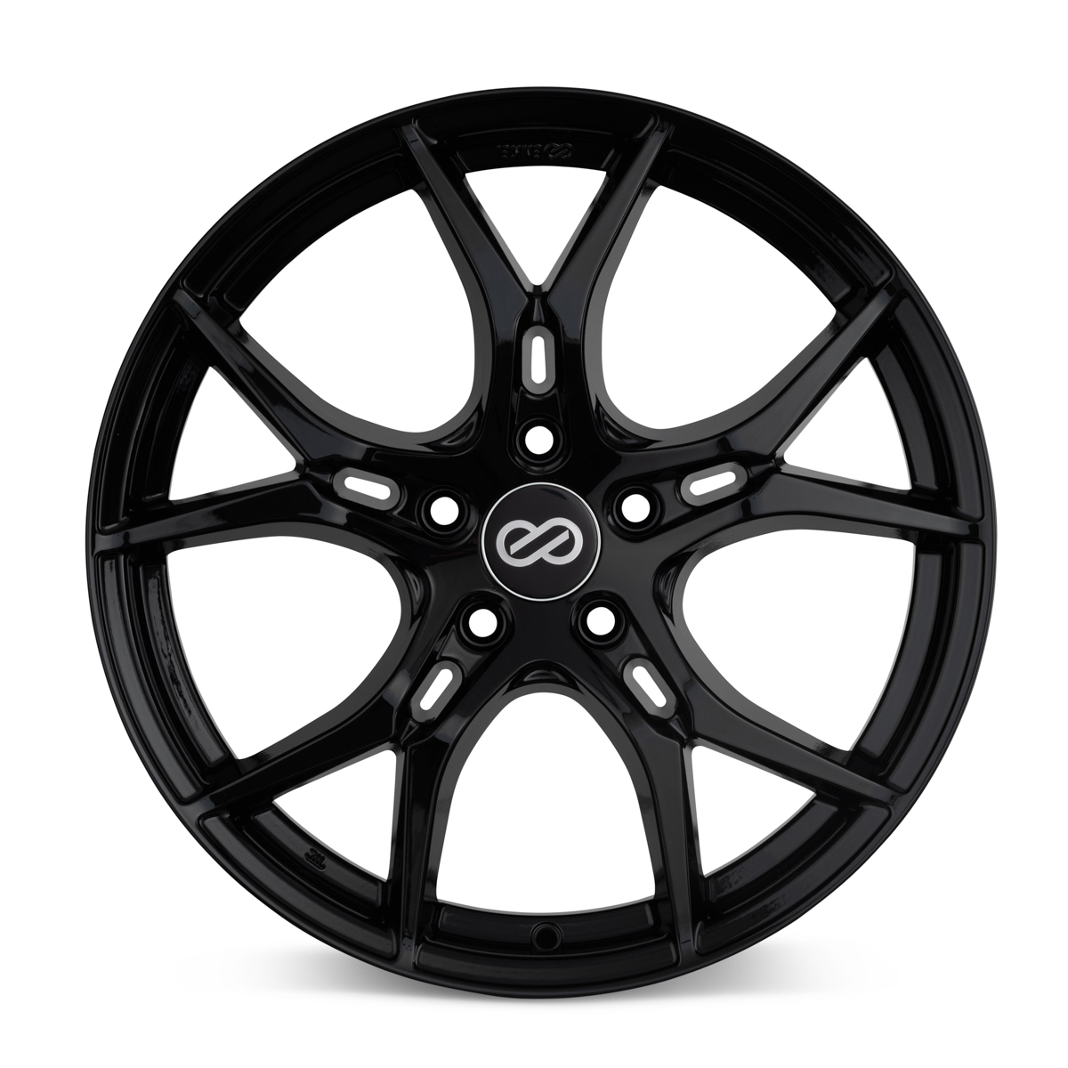 Enkei Vulcan 18x8 45mm Offset 5x112 Bolt 72.6mm Bore Gloss Black Wheel