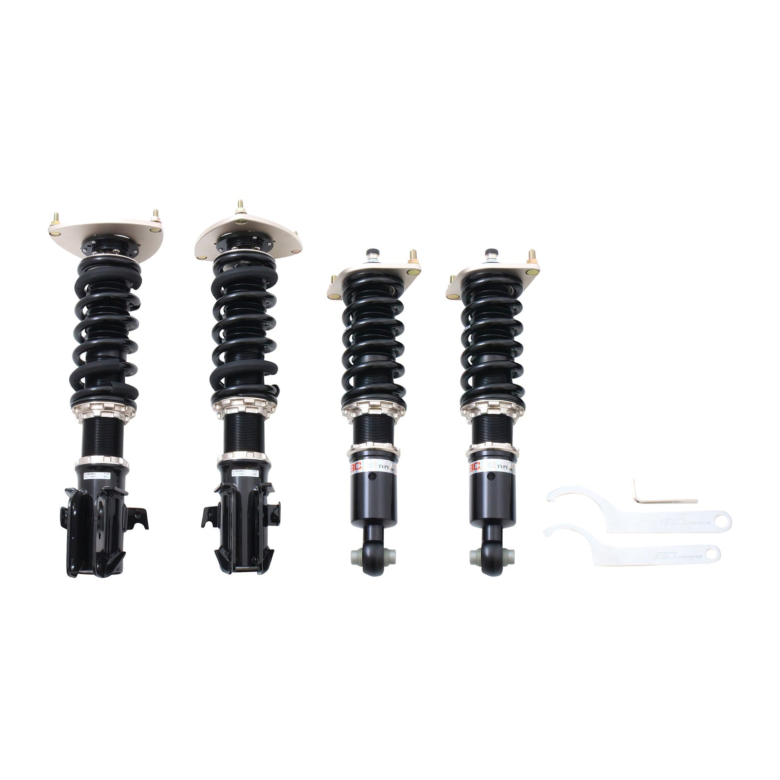 BC Racing BR Series Coilovers - Extreme Low fits 2008-2014 Subaru Impreza WRX Hatchback