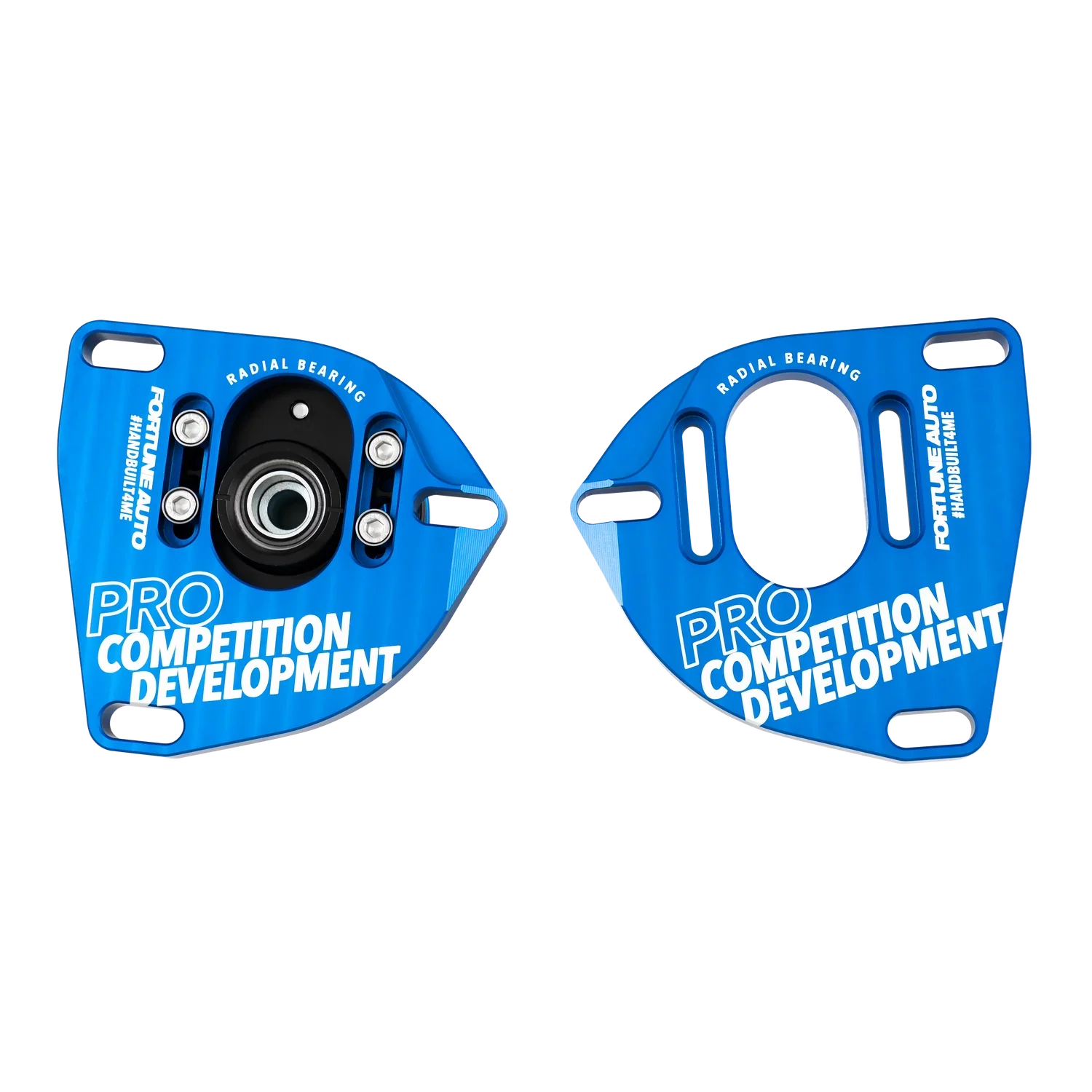 Fortune Auto PRO Caster + Camber Plates - Subaru WRX (VB) - Includes Pillowball & Radial bearing mount