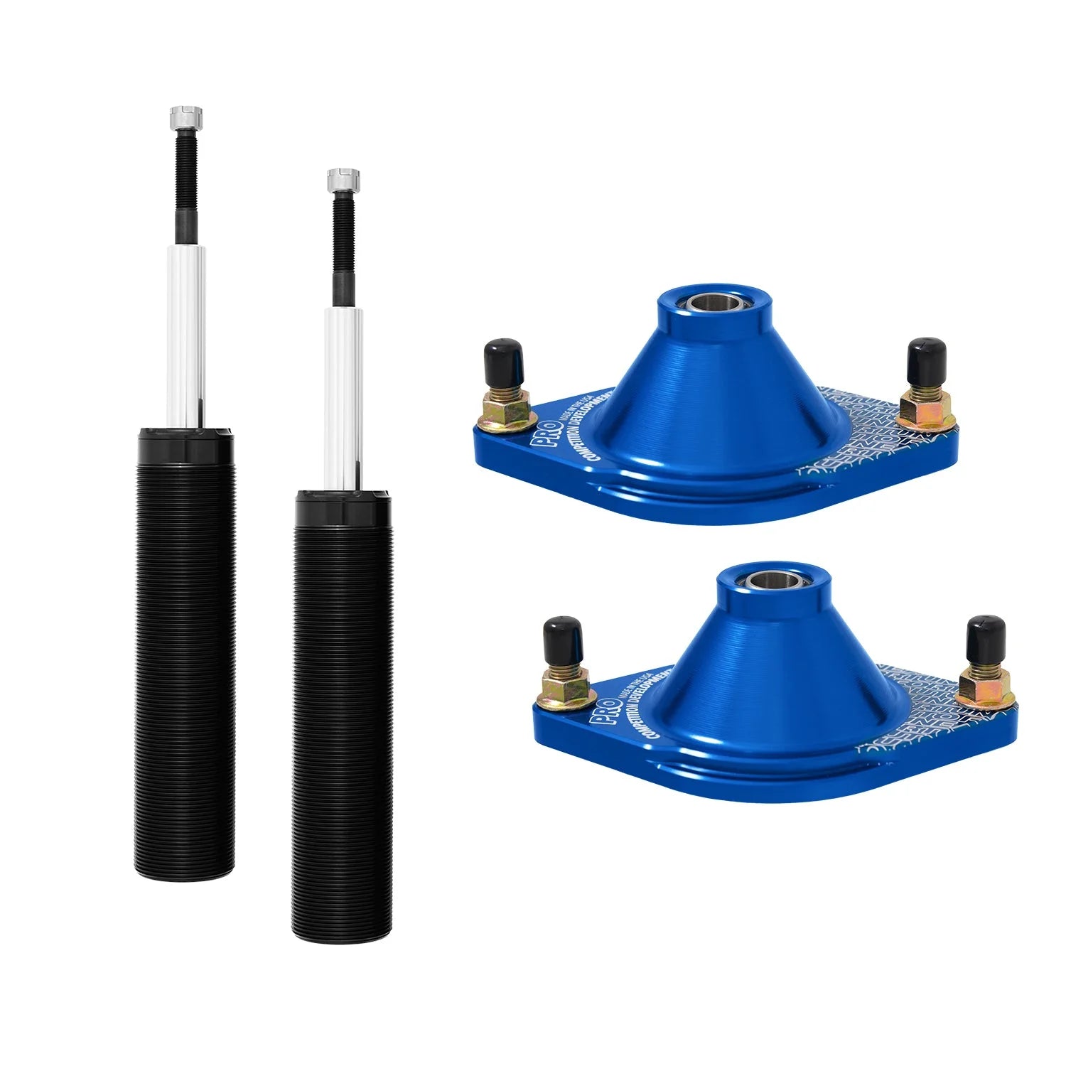 Fortune Auto PRO Long Stroke Rear Spherical Bearing Top Hats (Pair) - Subaru 2008+ WRX/STI, BRZ, Toyota GR86, & FRS
Includes Coilover Assembies & Fortune Auto Springs (500 Series)