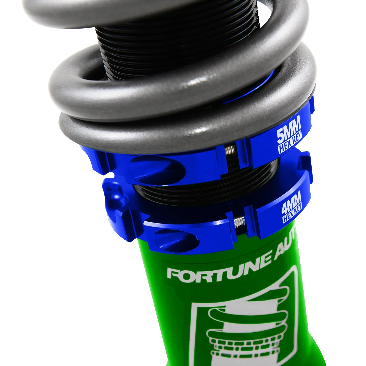 Fortune Auto Gen 8 510 Series Coilovers - 2009-2014 HONDA Honda Fit (GE) w/ PRO Camber Plate (Separate Style Rear)