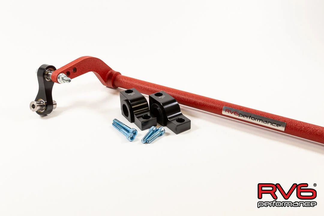 RV6 Performance 16+ CivicX Adjustable Chromoly Rear Sway Bar With Billet Endlinks