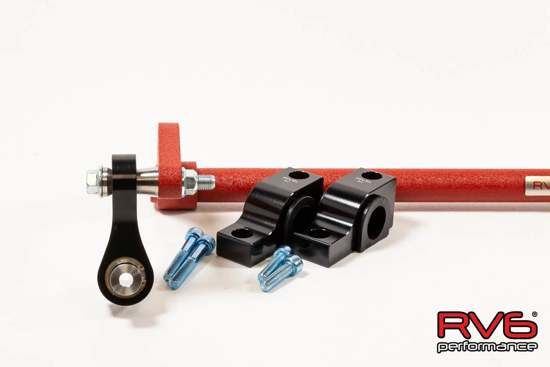 RV6 Performance 16+ CivicX Adjustable Chromoly Rear Sway Bar With Billet Endlinks