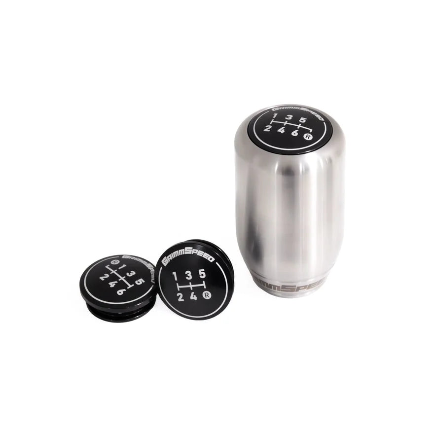 GrimmSpeed Swap-Top Weighted Piston Shift Knob - Stainless Steel