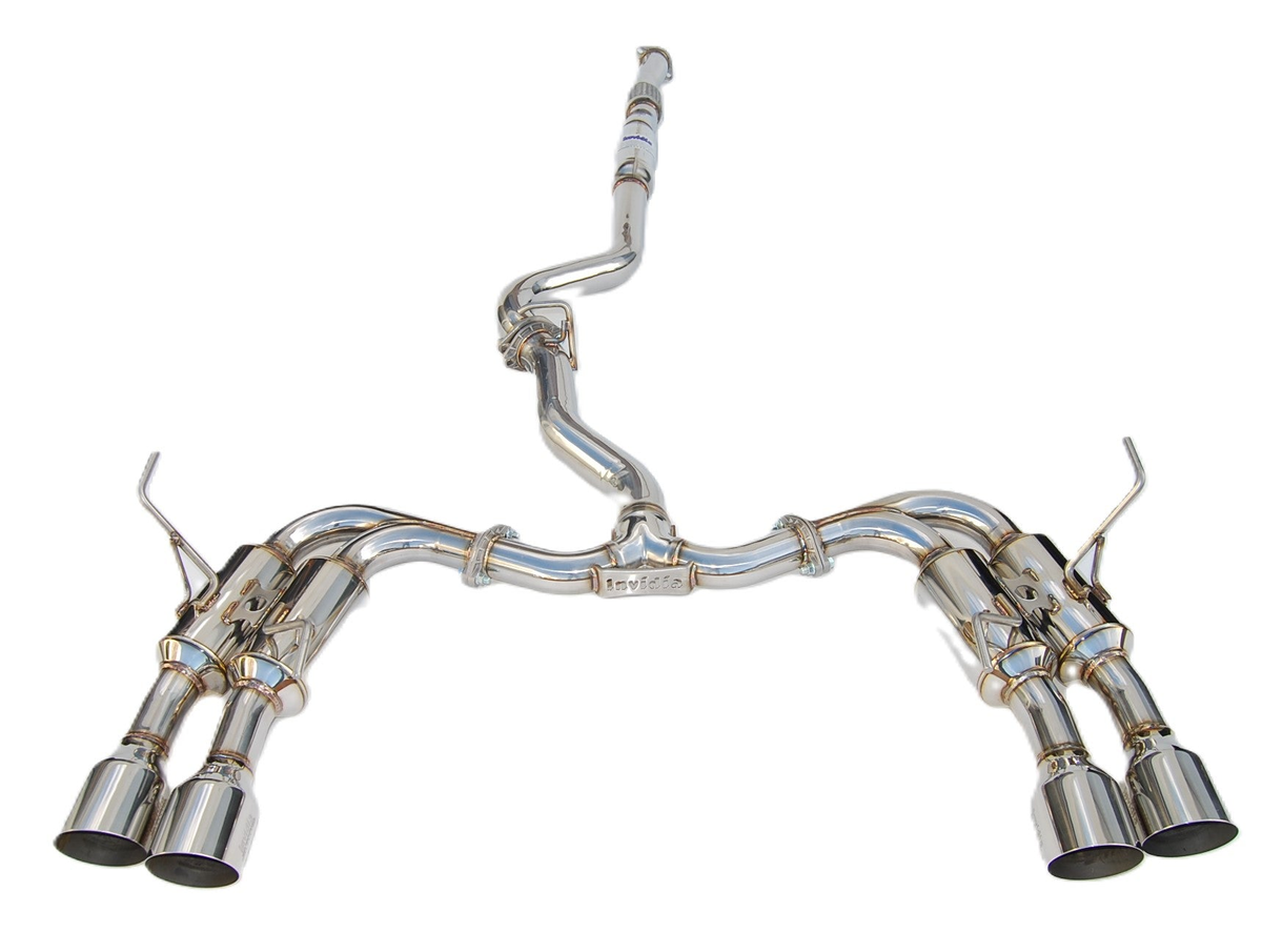 Invidia 11-14 Subaru WRX/STI Sedan Gemini/R400 Single Layer Quad Stainless Steel Tip Catback Exhaust