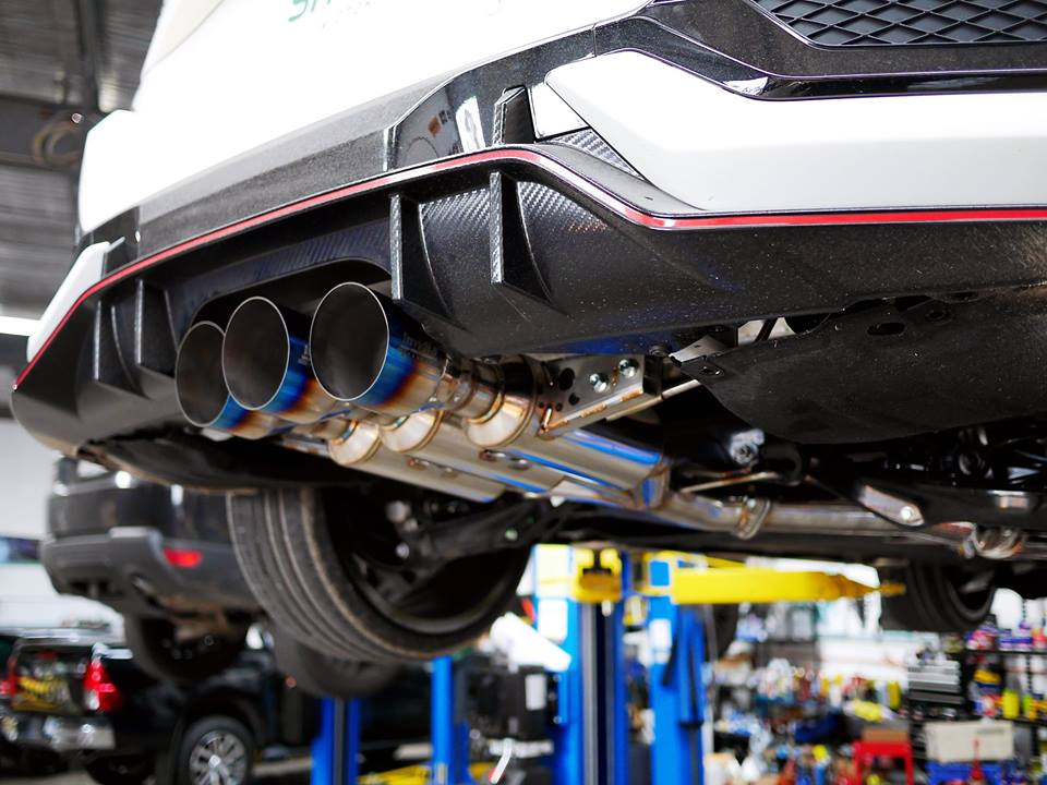 Invidia 2017 Honda Civic Type-R Gemini/R400 Full 76mm Exhaust w/Front Pipe and Titanium Tips