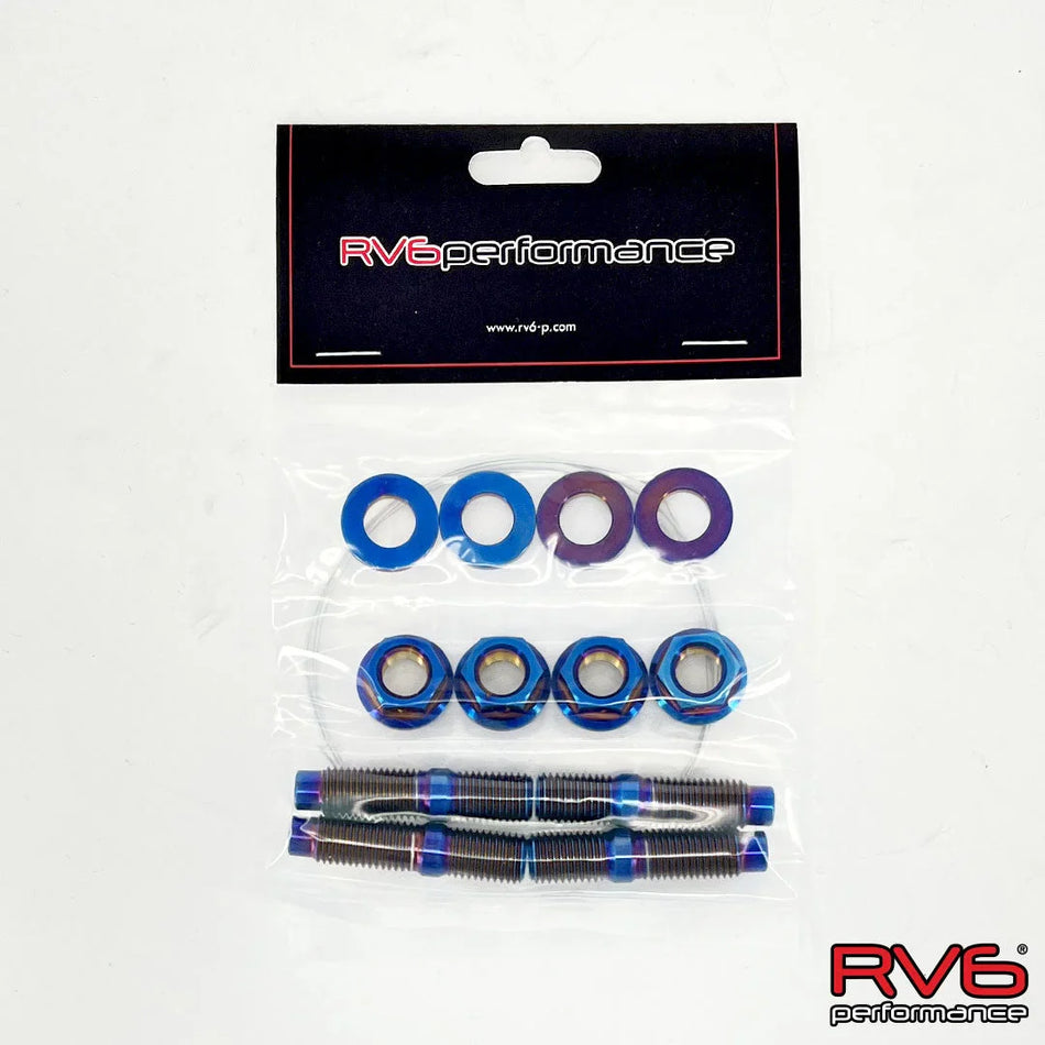 RV6 Performance M10X1.25 Titanium Stud Set (4) With Safety Wire