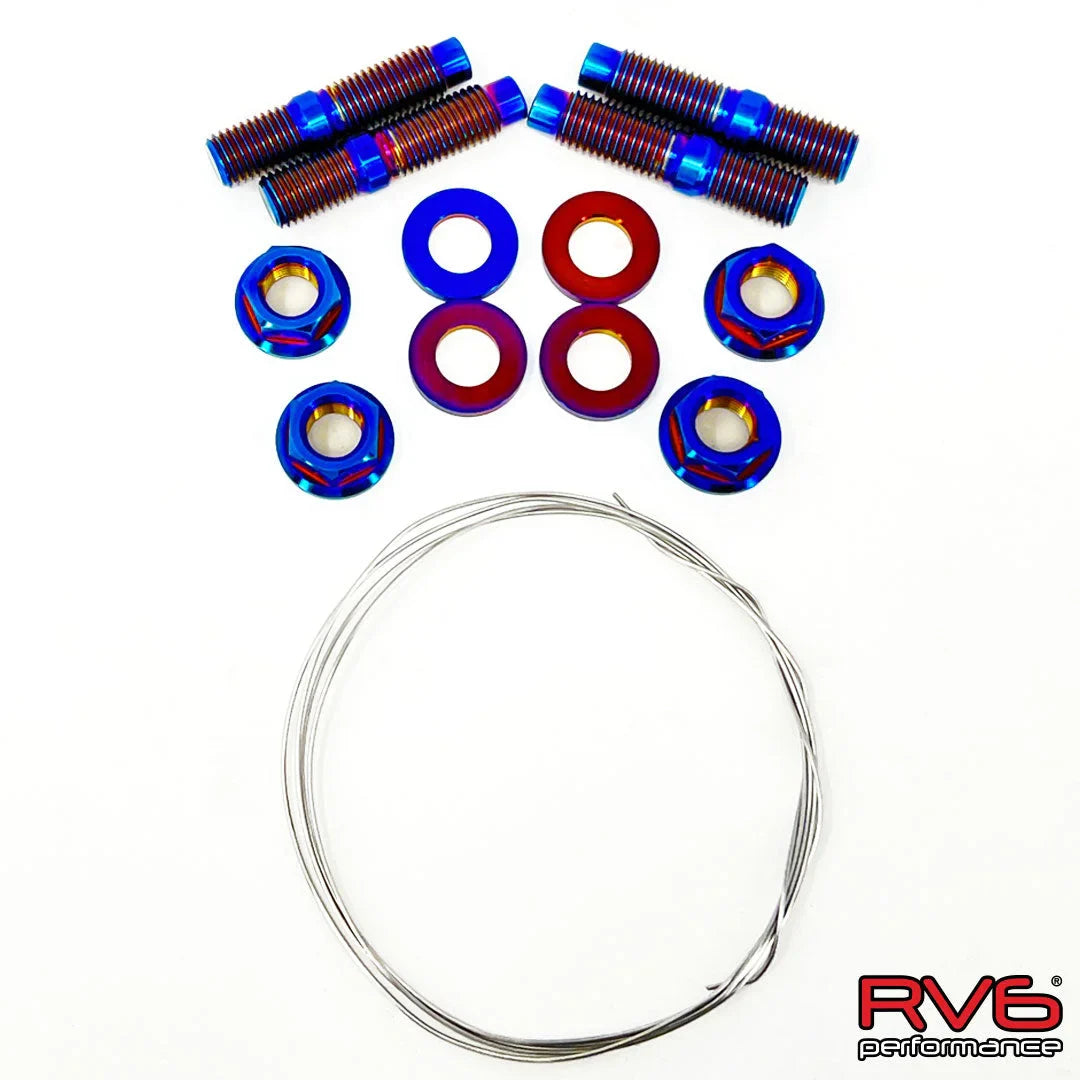 RV6 Performance M10X1.25 Titanium Stud Set (4) With Safety Wire