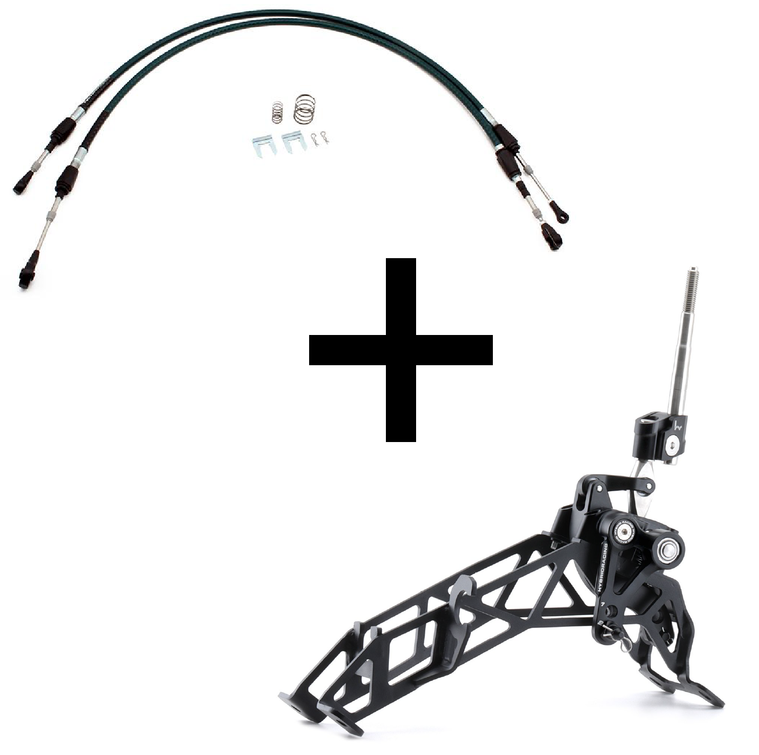 Hybrid Racing Short Shifter & Cable Combo (12-15 Honda Civic) - Black
