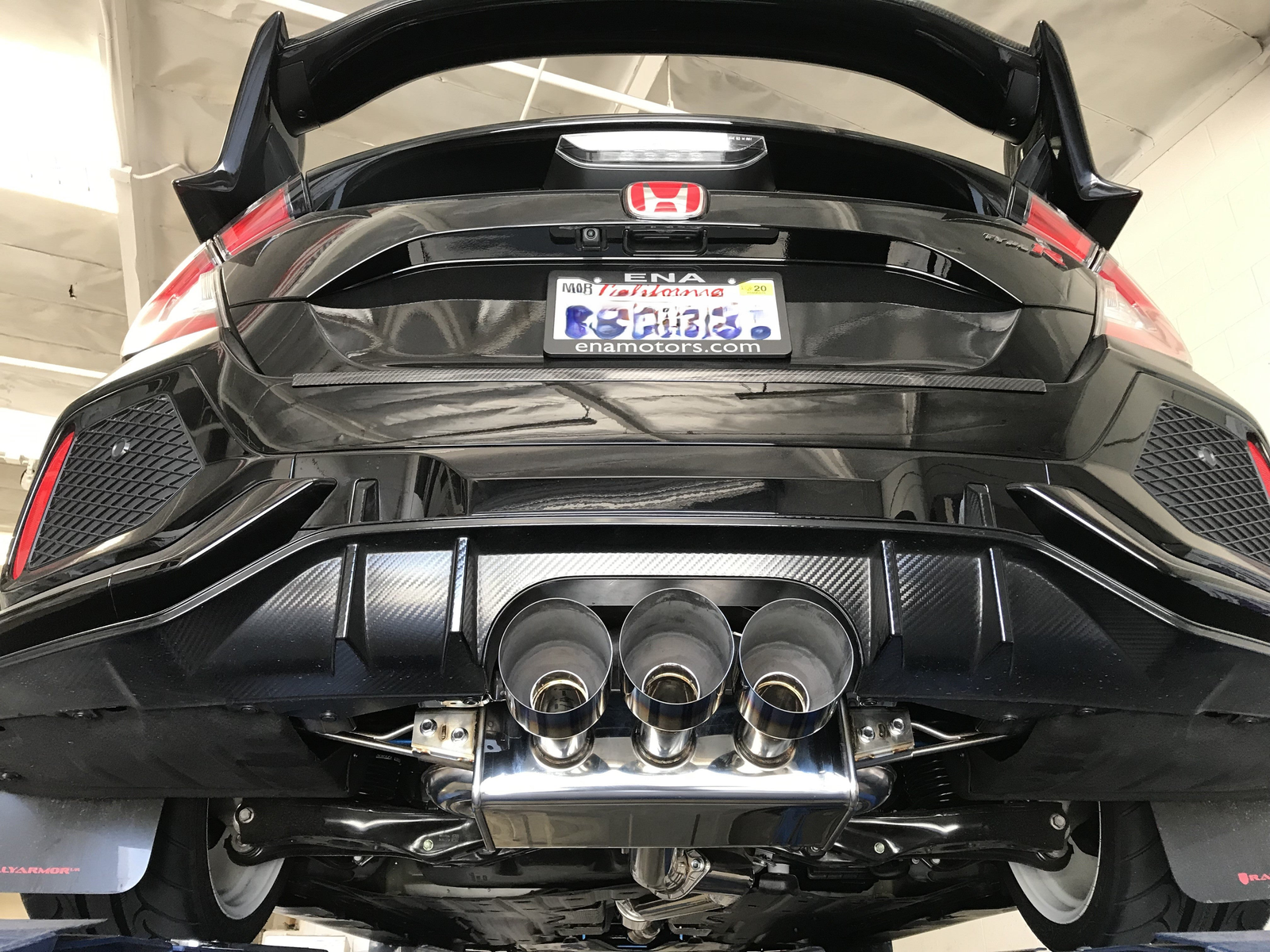Invidia 17-19 Honda Civic Type R Q300 Triple Titanium Tip Cat-back Exhaust