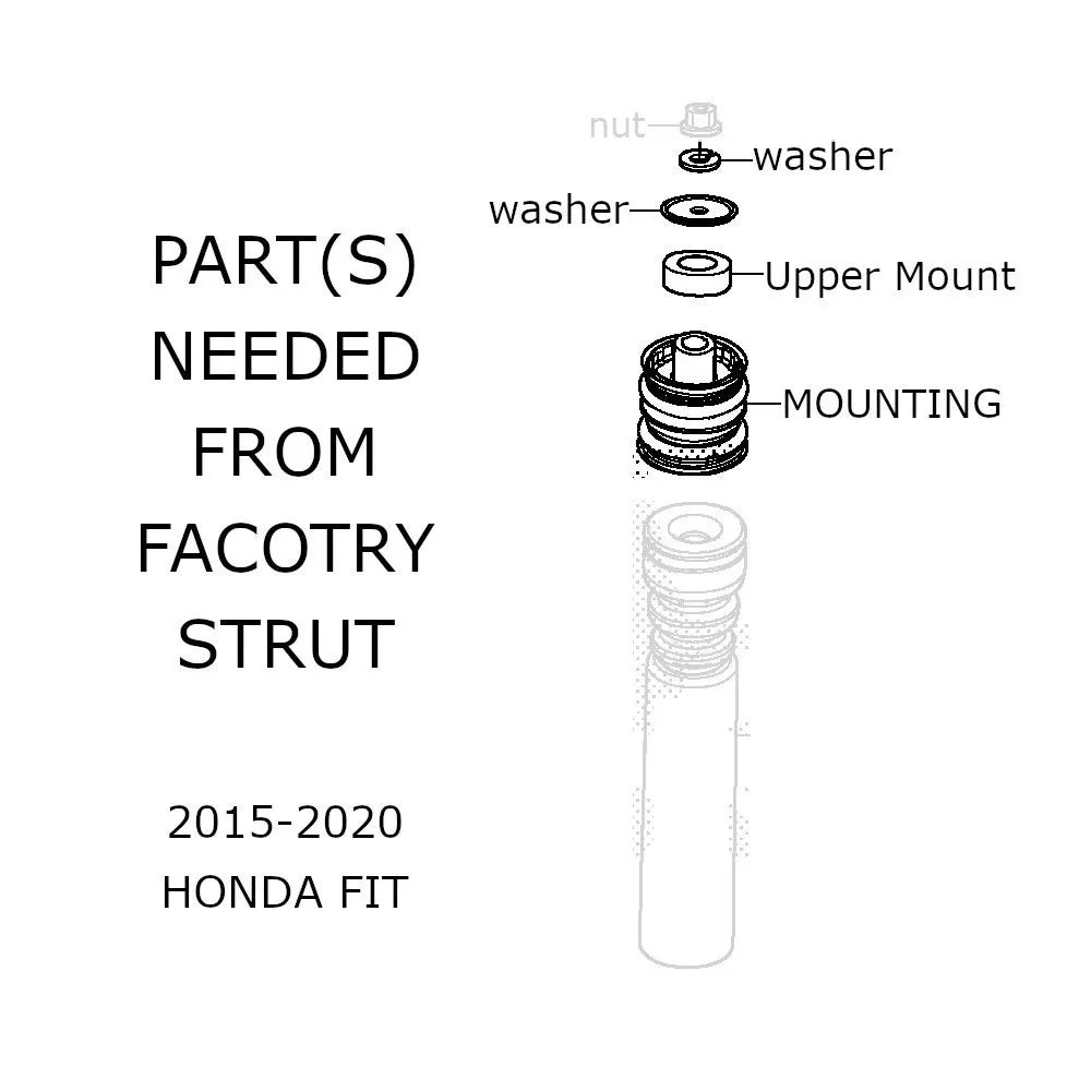 Godspeed Project Honda Fit (Gk5) 15-20 MONO-AIR Strut Lowering Kits