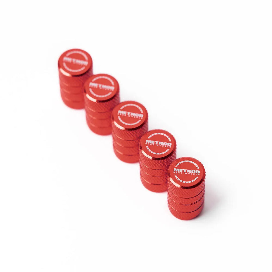 Method Valve Stem Cap 5 pack - Red