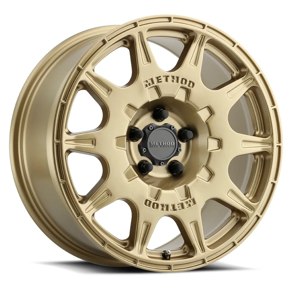 Method MR502 RALLY 17x8 +38mm Offset 5x4.5 67.1mm CB Gold Wheel