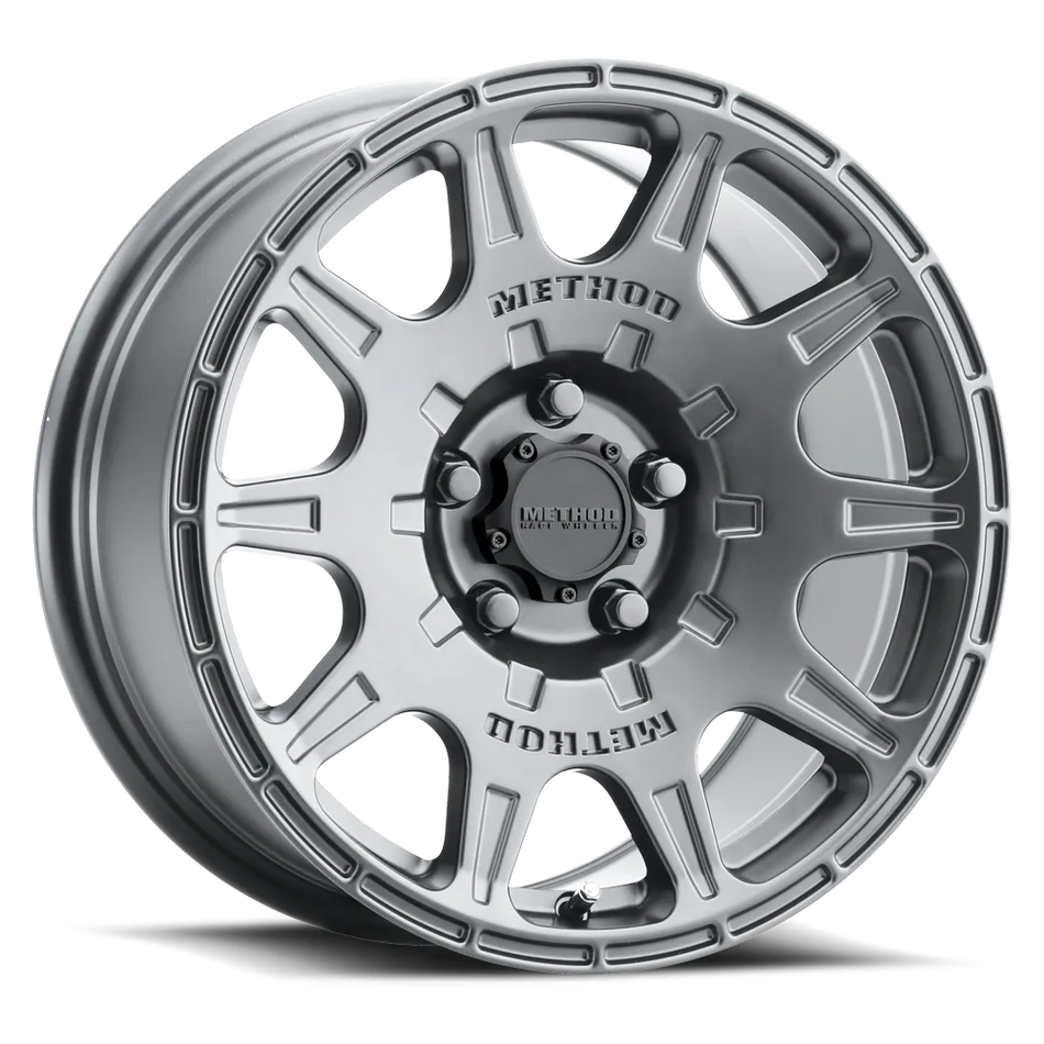 Method MR502 RALLY 17x8 +38mm Offset 5x4.5 67.1mm CB Titanium Wheel