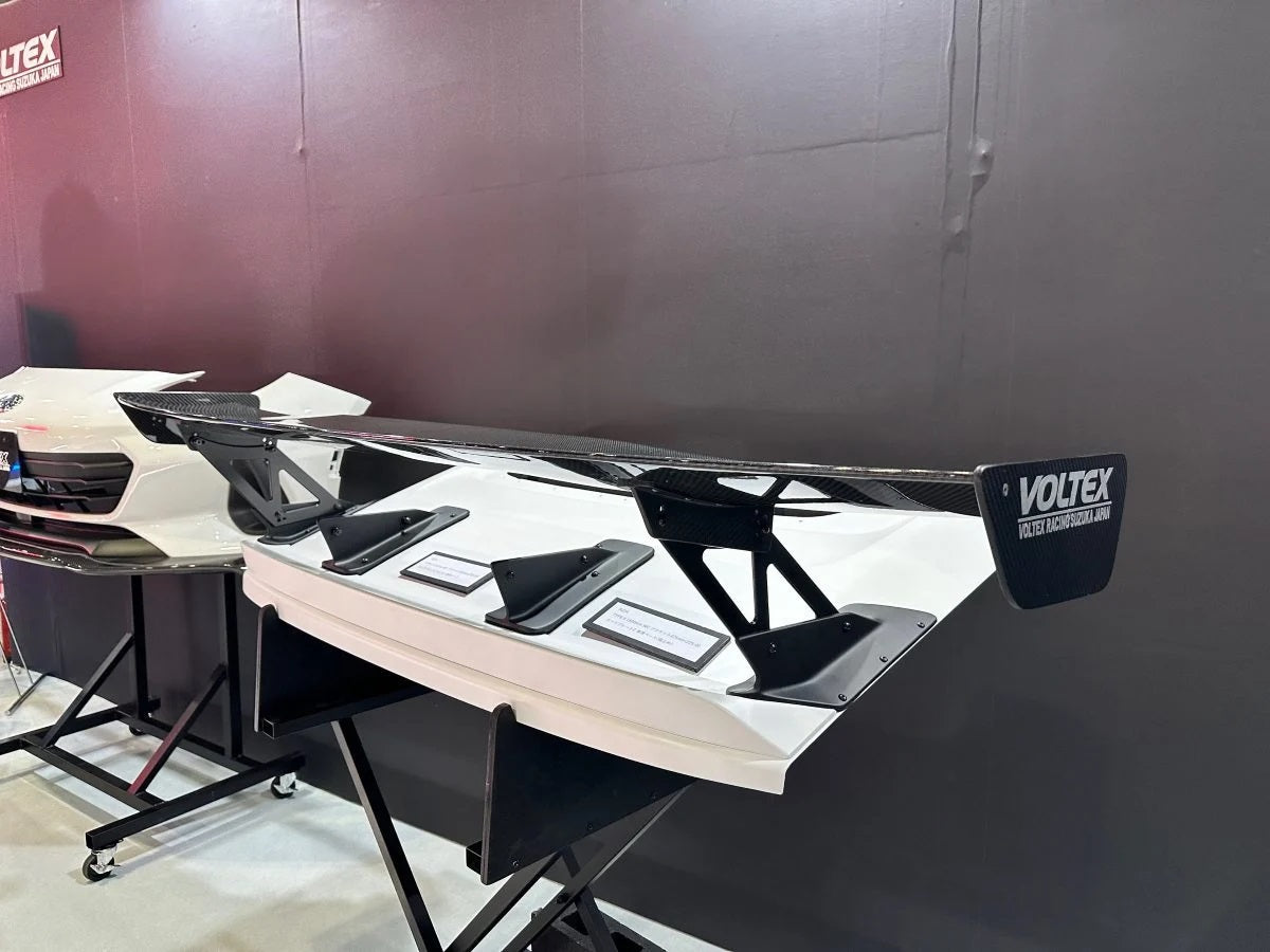 VOLTEX WET CARBON TYPE 2 & 4 REAR WING WITH 225MM STANDS, END PLATE Z FOR RZ34 NISSAN Z