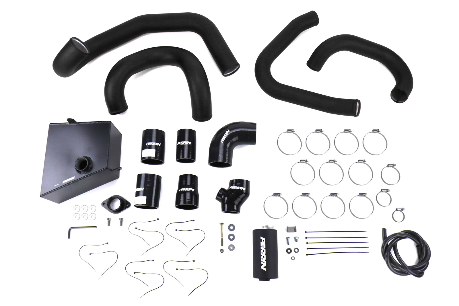 Perrin 15-17 WRX (Will Not Fit 2018) FMIC Boost Tube Box w/ Black Boost Tubes and Black Couplers