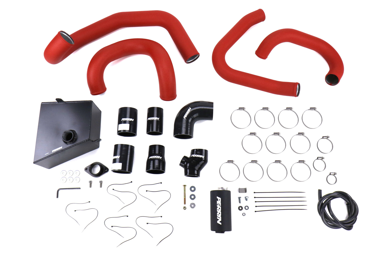 Perrin  15-17 WRX (Will Not Fit 2018) FMIC Boost Tube Box w/ Red Boost Tubes and Black Couplers