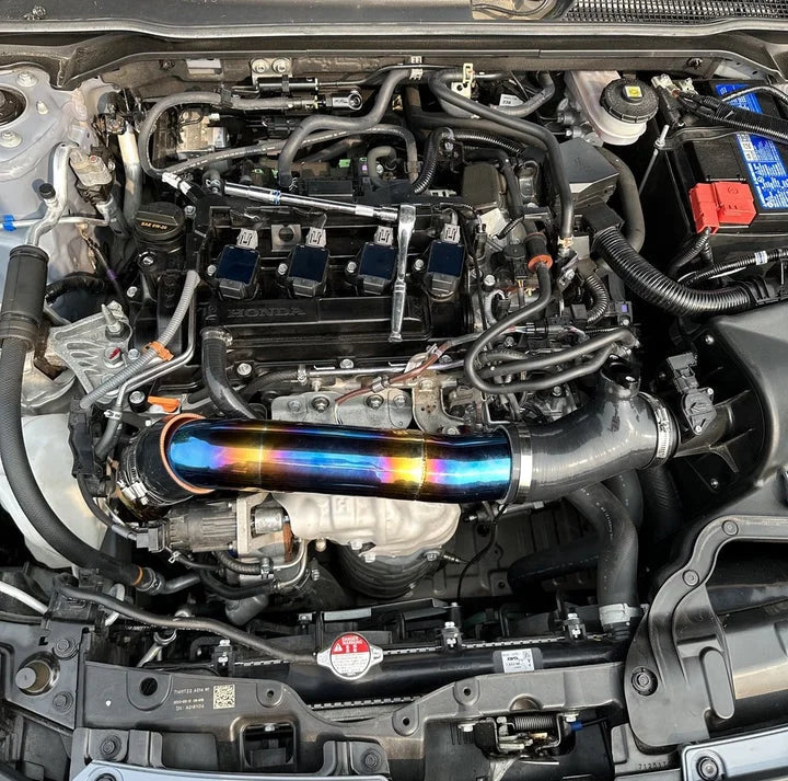 PLM Turbo Inlet Pipe Kit Stainless Burnt Blue - 23+ Integra 22+Civic (Big Bore - Aftermarket)