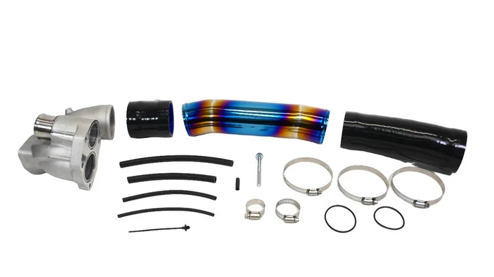 PLM Turbo Inlet Pipe Kit Stainless Burnt Blue - 2016+ FC Civic 1.5T (Silver)