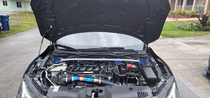 PLM Turbo Inlet Pipe Kit Stainless Burnt Blue - 2016+ FC Civic 1.5T (Black)