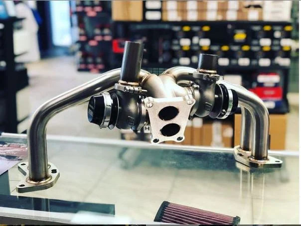 PLM Subaru WRX 2015+ Equal Length EWG Header with Turbosmart WG40 (Black)