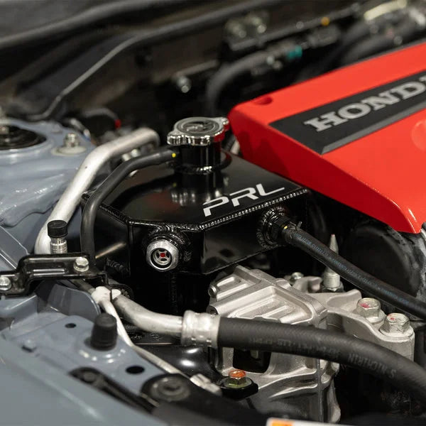 PRL Motorsports 2017-25 Honda Civic Type R, 2016-21 Honda Civic 1.5L Turbo, 2024+ Acura Integra Type S Baffled Coolant Expansion Tank (Black)