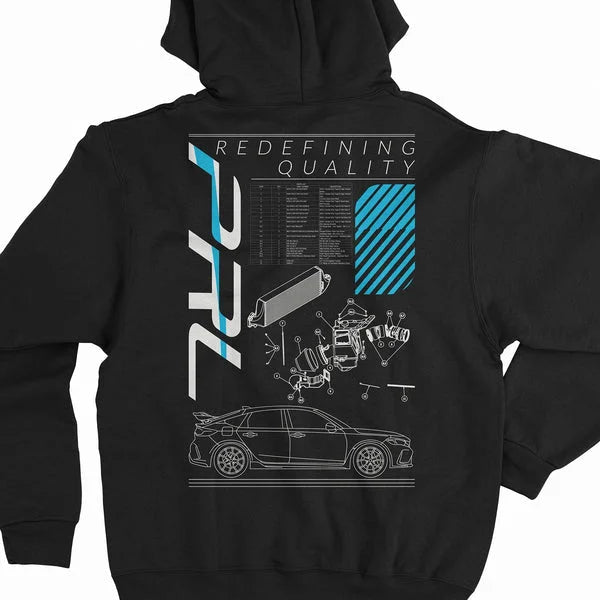 PRL Motorsports Blueprint Hoodie (Black) - S