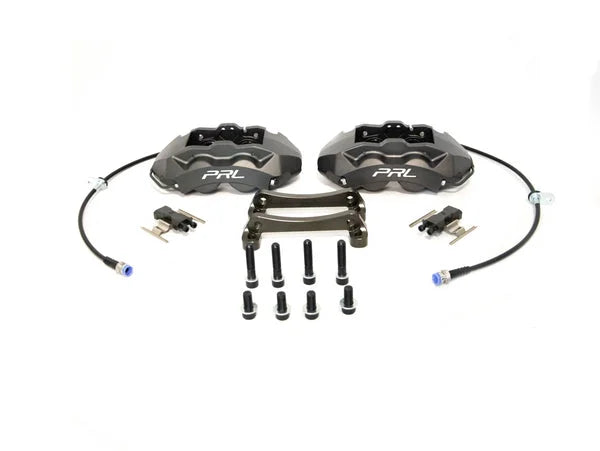 PRL Motorsports 4-Piston Brake Caliper Kit - Honda Civic Si / Acura Integra (Gunmetal Gray)