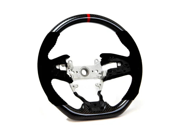 PRL Motorsports Steering Wheel | 2016-2021 Honda Civic (Carbon and Suede - Red Stitching)