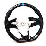 PRL Motorsports Steering Wheel | 2016-2021 Honda Civic (Carbon and Leather - Blue Stitching)
