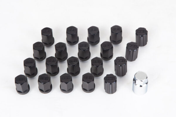 SSR Lightweight Lock & Nut M12x1.25 (20 Pcs w/ Key) - Black