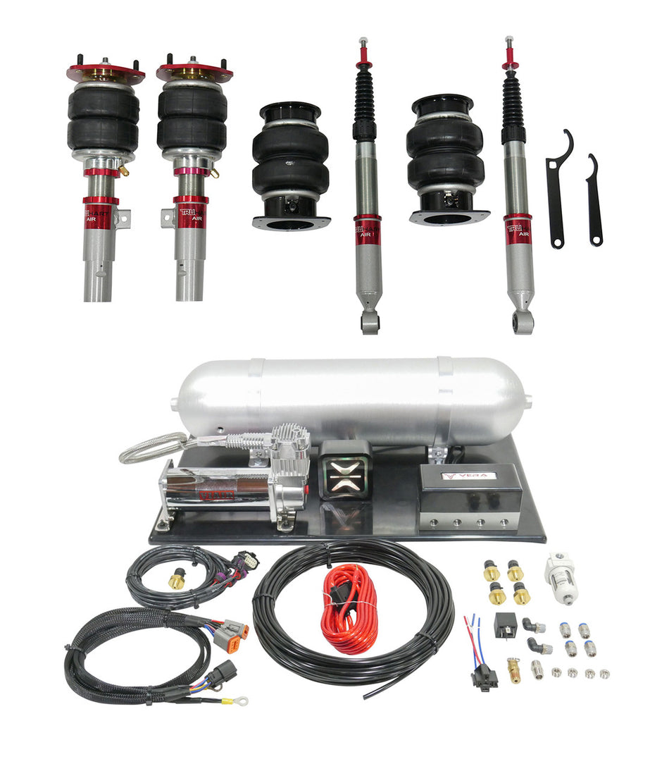 TruHart AirPlus Air Struts w/ VERA AccuAir ePlus Connect Pressure For 17-21 Honda Civic Hatchback