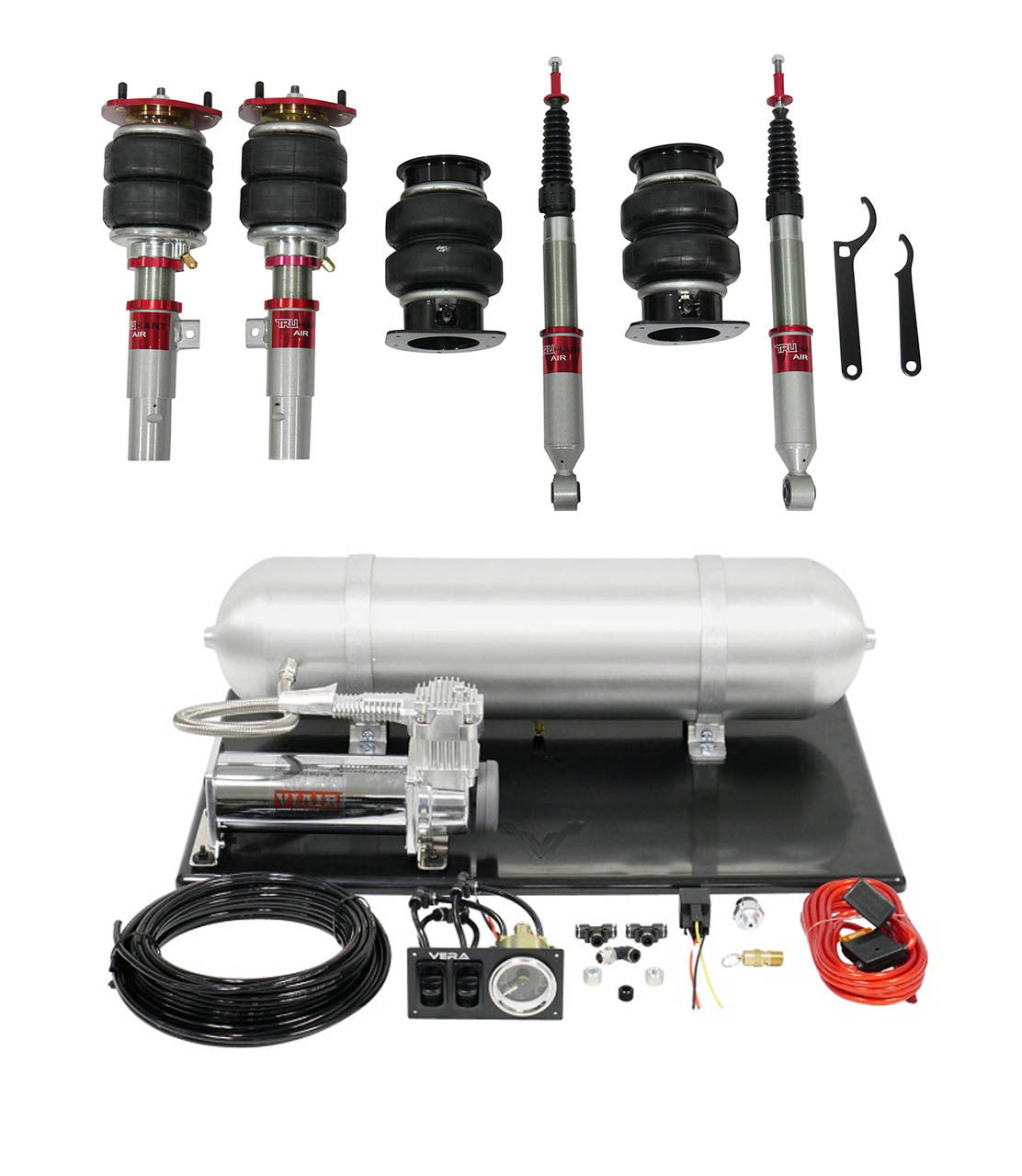 TruHart AirPlus Air Struts w/ VERA Basic Management For 17-21 Honda Civic Hatchback
